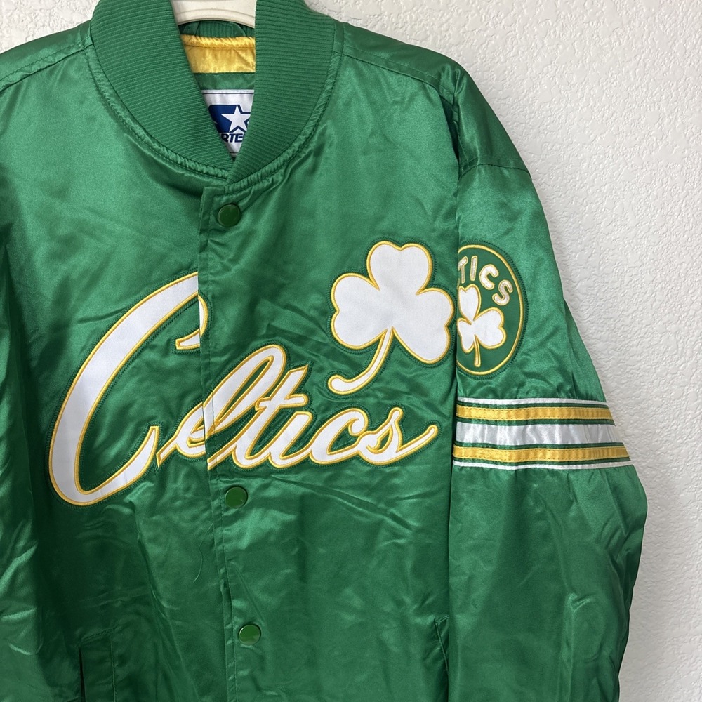 Retro Starter Boston Celtics Satin Jacket Mens size L new‎ without tags - Picture 9 of 16